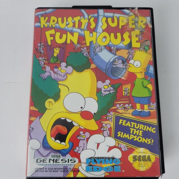 Title: Krusty's Super Fun House - Sega Genesis (1992) - Picture 1 of 3